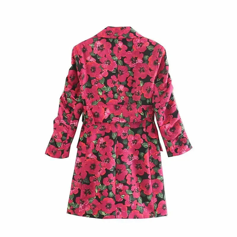 FLORAL PRINT DRESS BLAZER