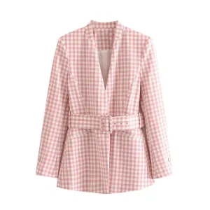 GINGHAM BLAZER