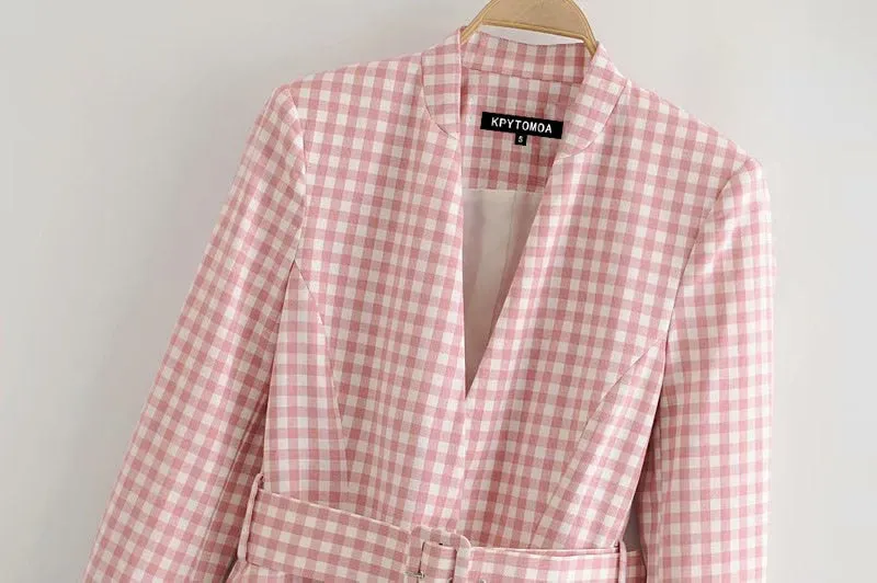 GINGHAM BLAZER