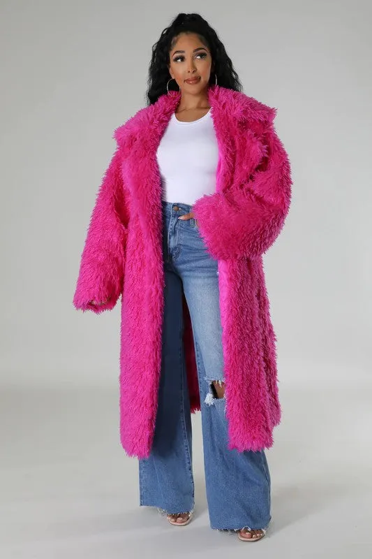 Gorgeous Fuzzy Maxi Coat