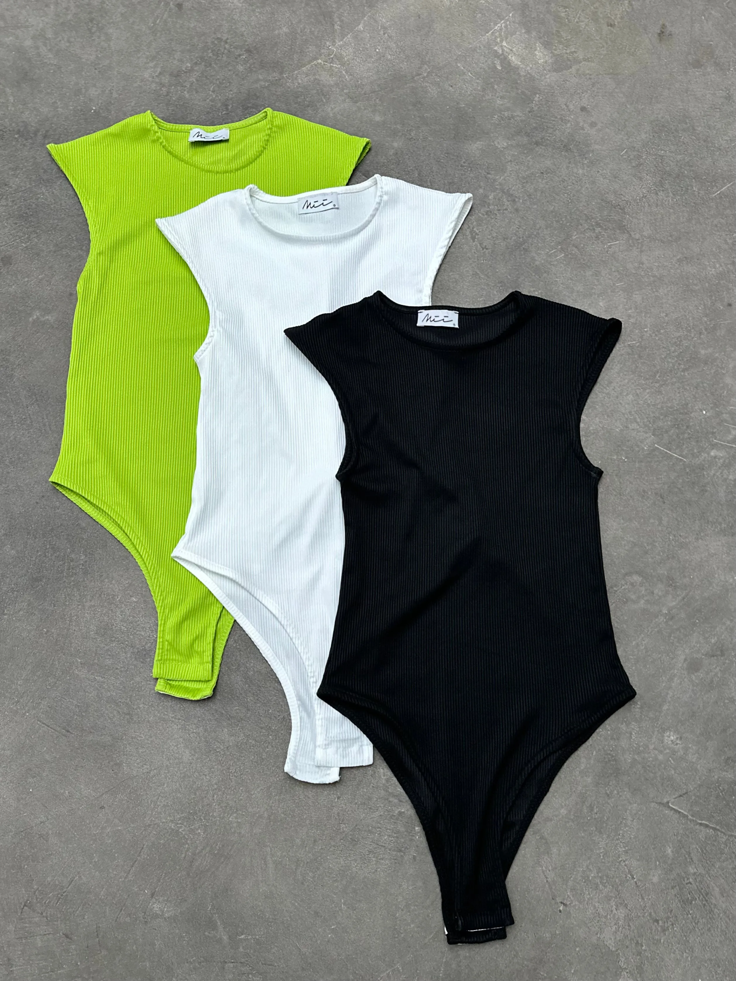 Green Crew Neck Body Suit