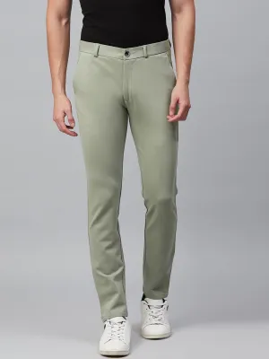Green: Smart Skinny Fit Solid Chinos