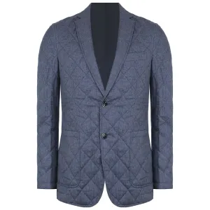 Hackett London Quited Mens Blue Blazer