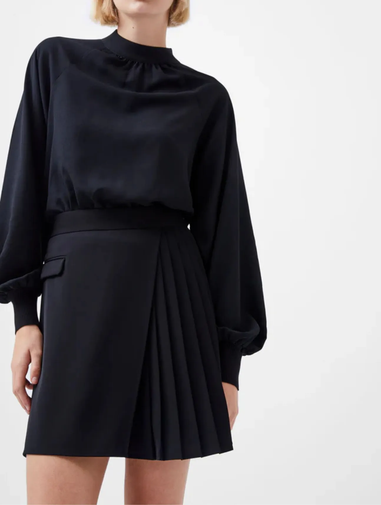 Harrie Suiting Pleated Skirt