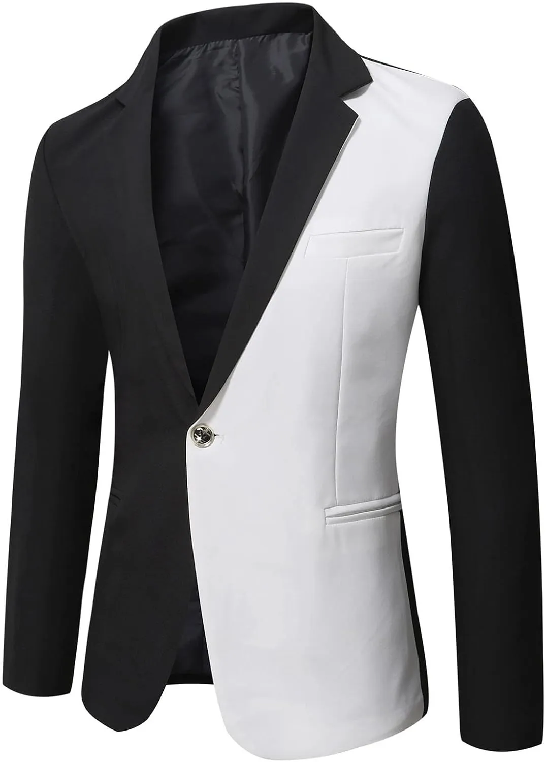 LCMTWX Mens Blazers Men's Fashion Coat Casual Pocket Button Suit Jacket Buckle Loved Printed Silk Pajama Suit Men
