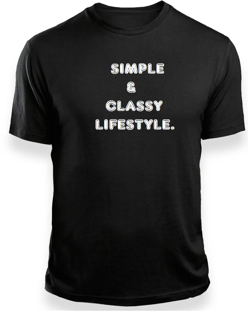 Lere's "Simple Class" Quality Black T-Shirt