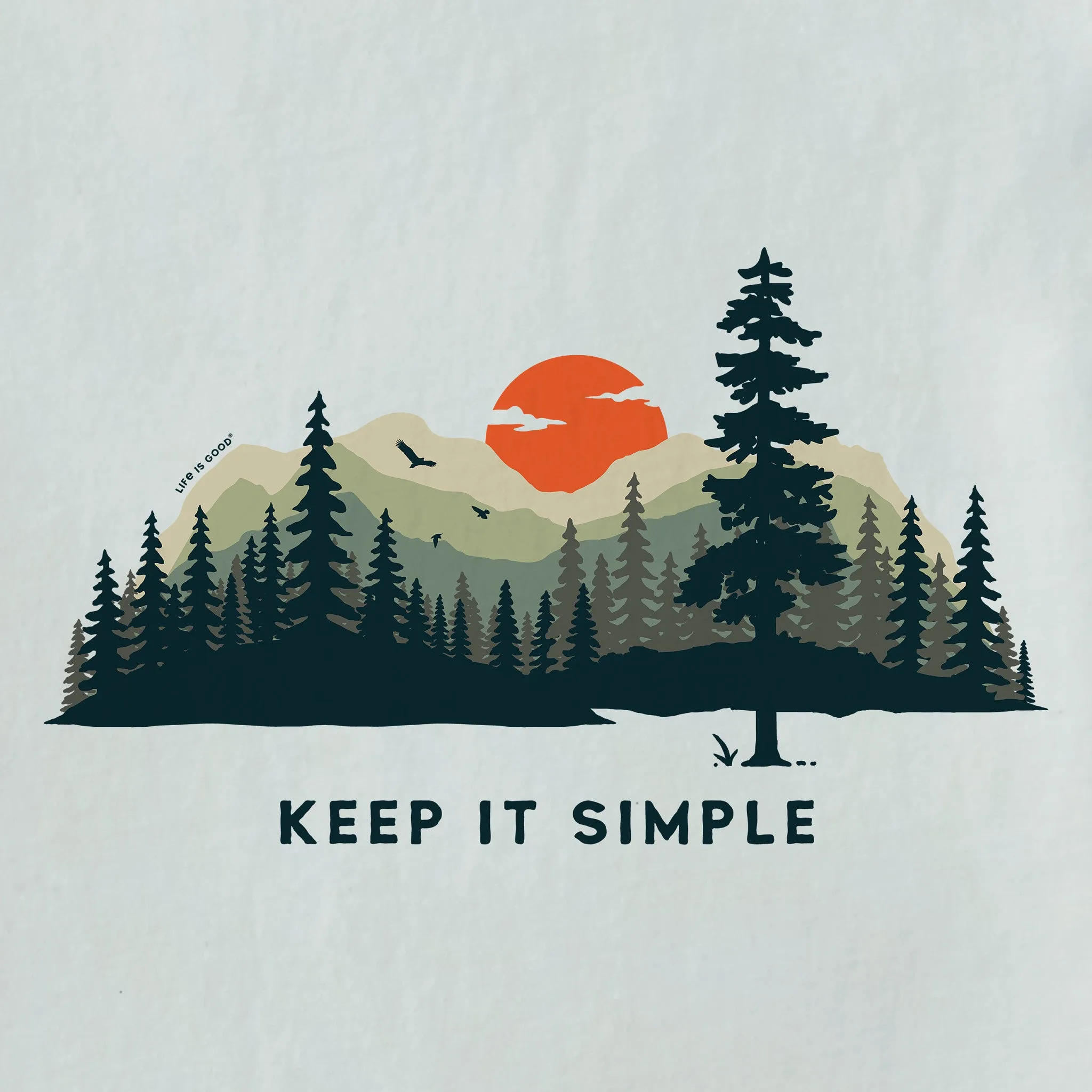 Men's Keep it Simple Evergreen Silo Long Sleeve Tee
