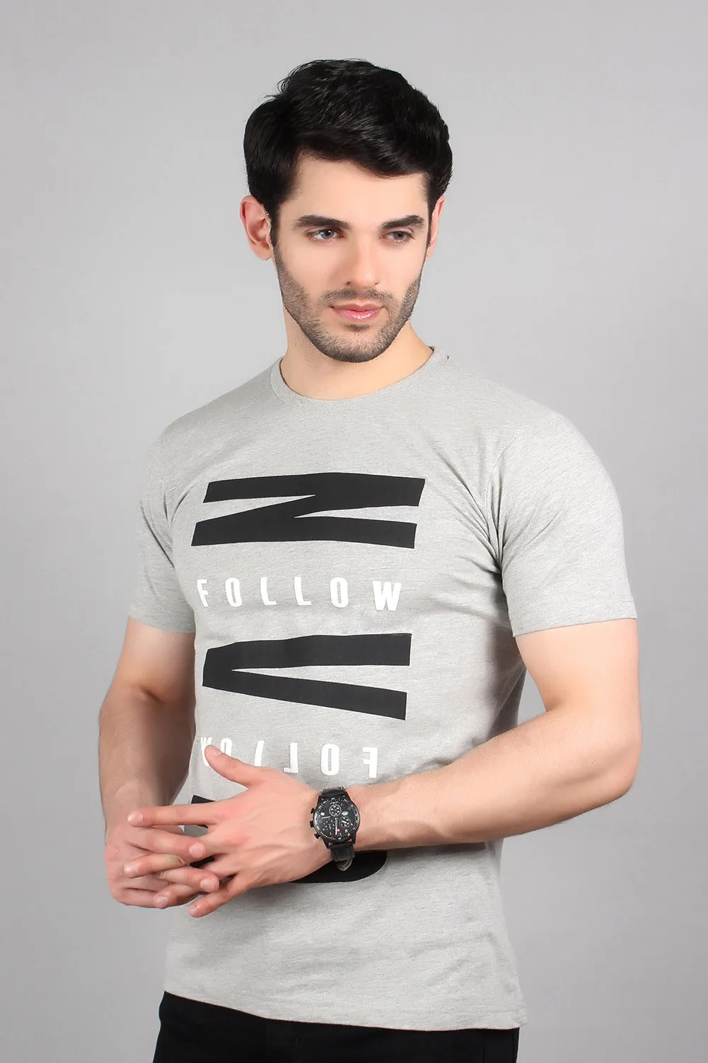 Men's "CRYOD" Casual Graphic Crew Neck Shirt