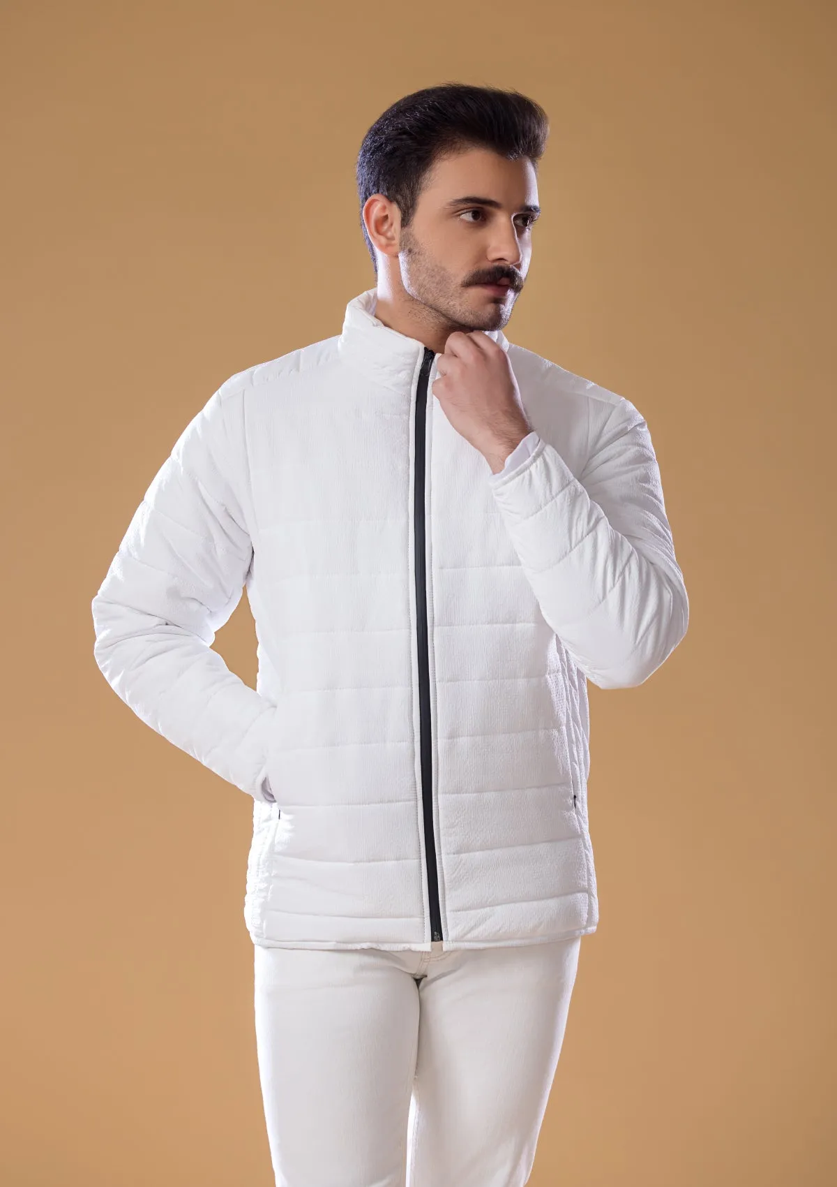 Men's Stylish Jacket White (HM-08)
