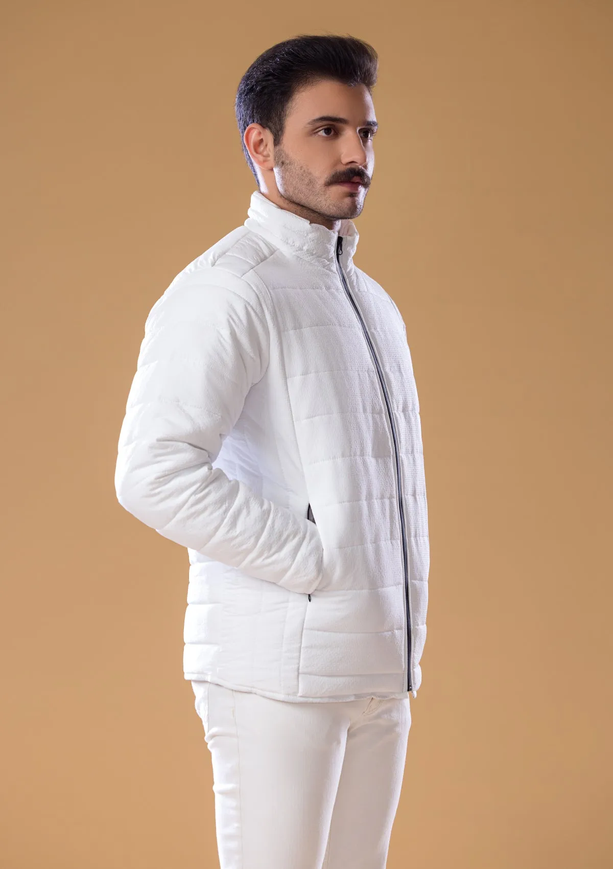 Men's Stylish Jacket White (HM-08)