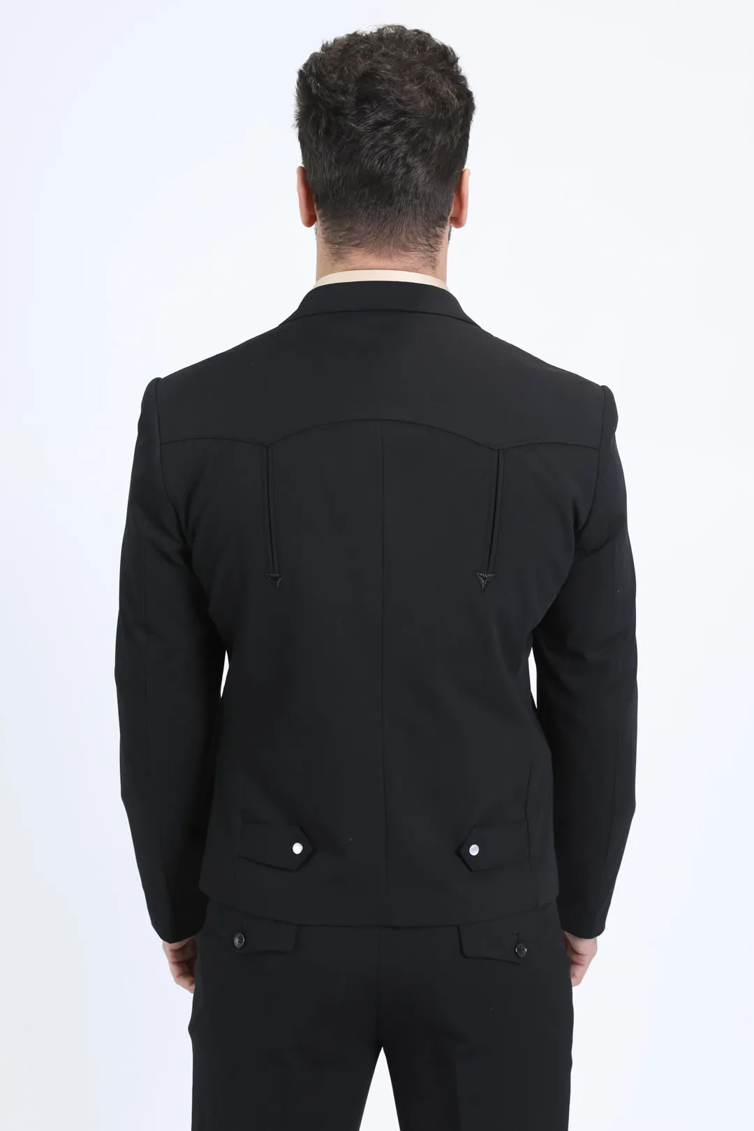 Men's Western Sport Black Suit