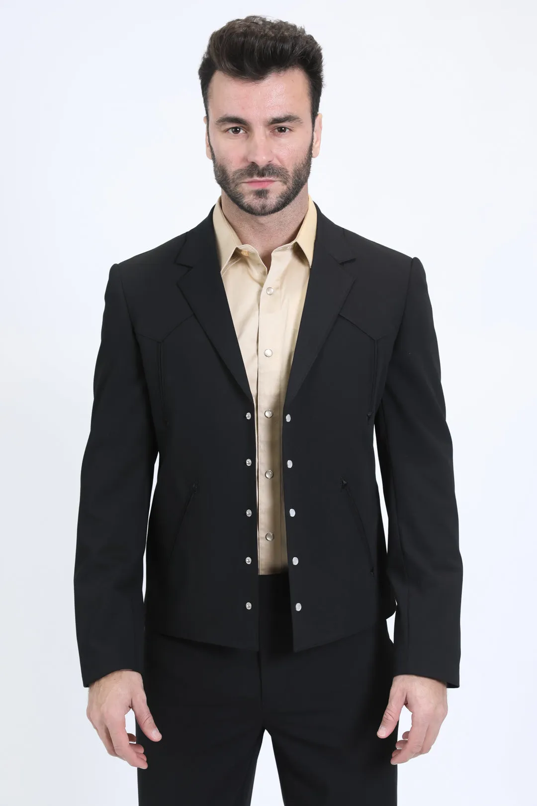 Men's Western Sport Black Suit