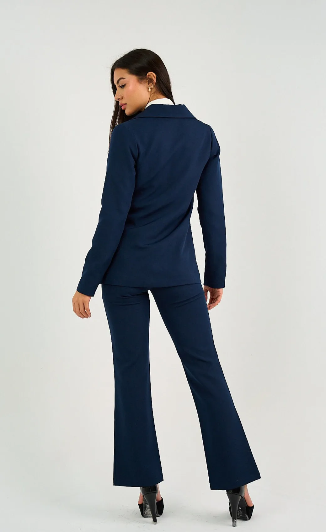 Navy Single-Button Tailored Blazer