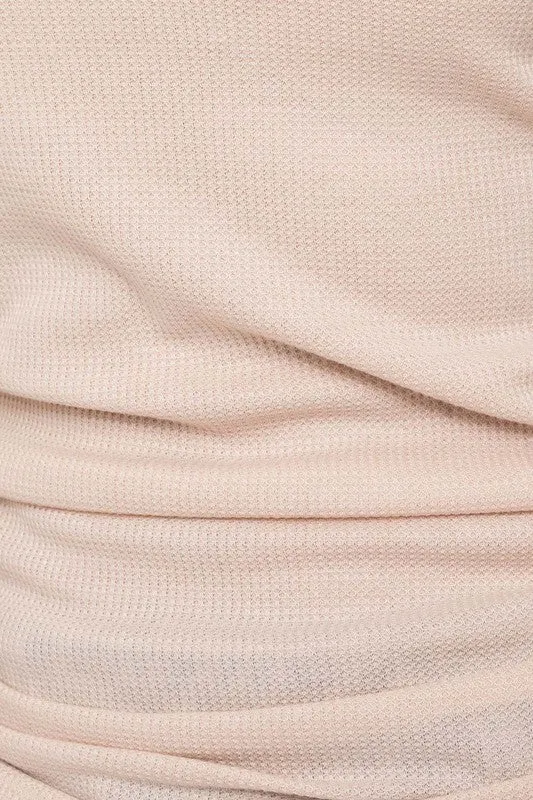 One Shoulder Top With Side Ruching