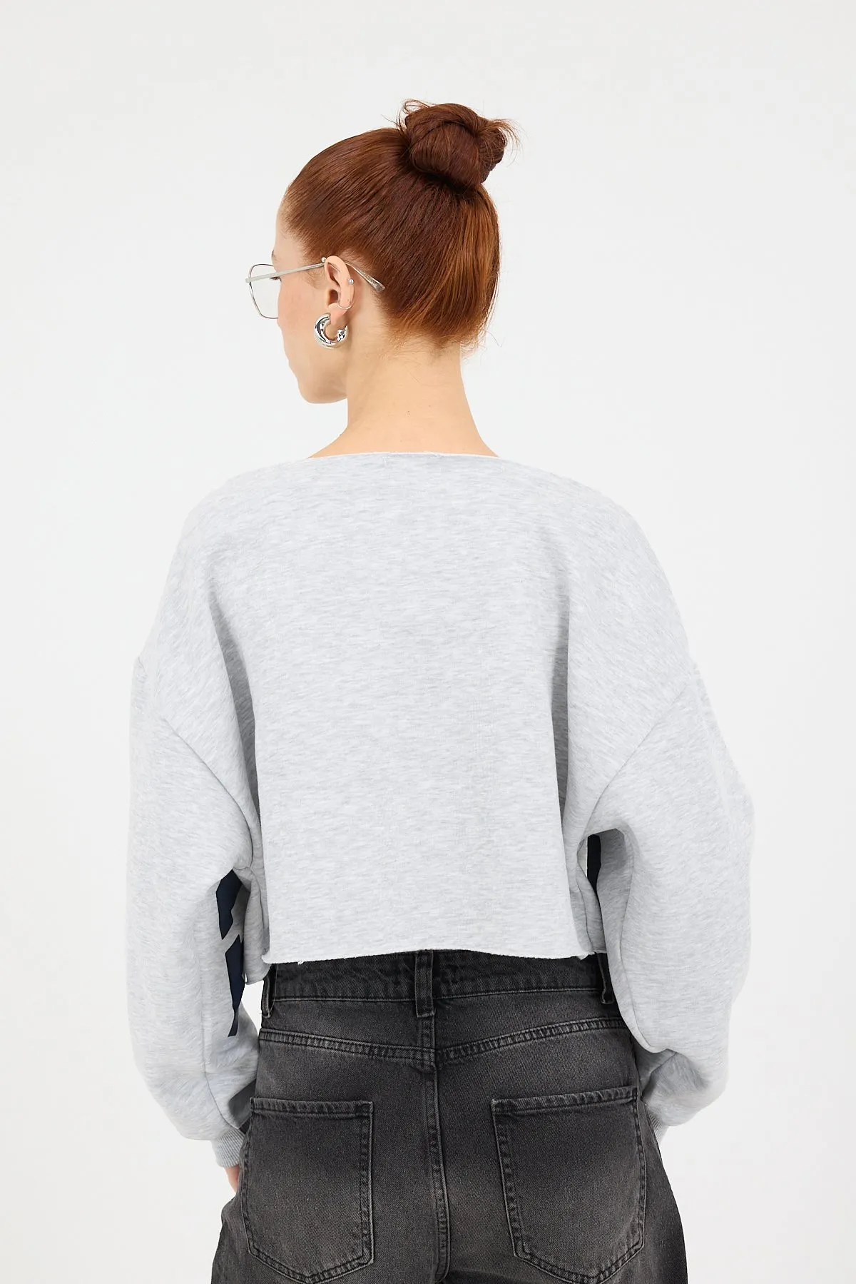 Portland Printed Fleece Crop Sweatshirt