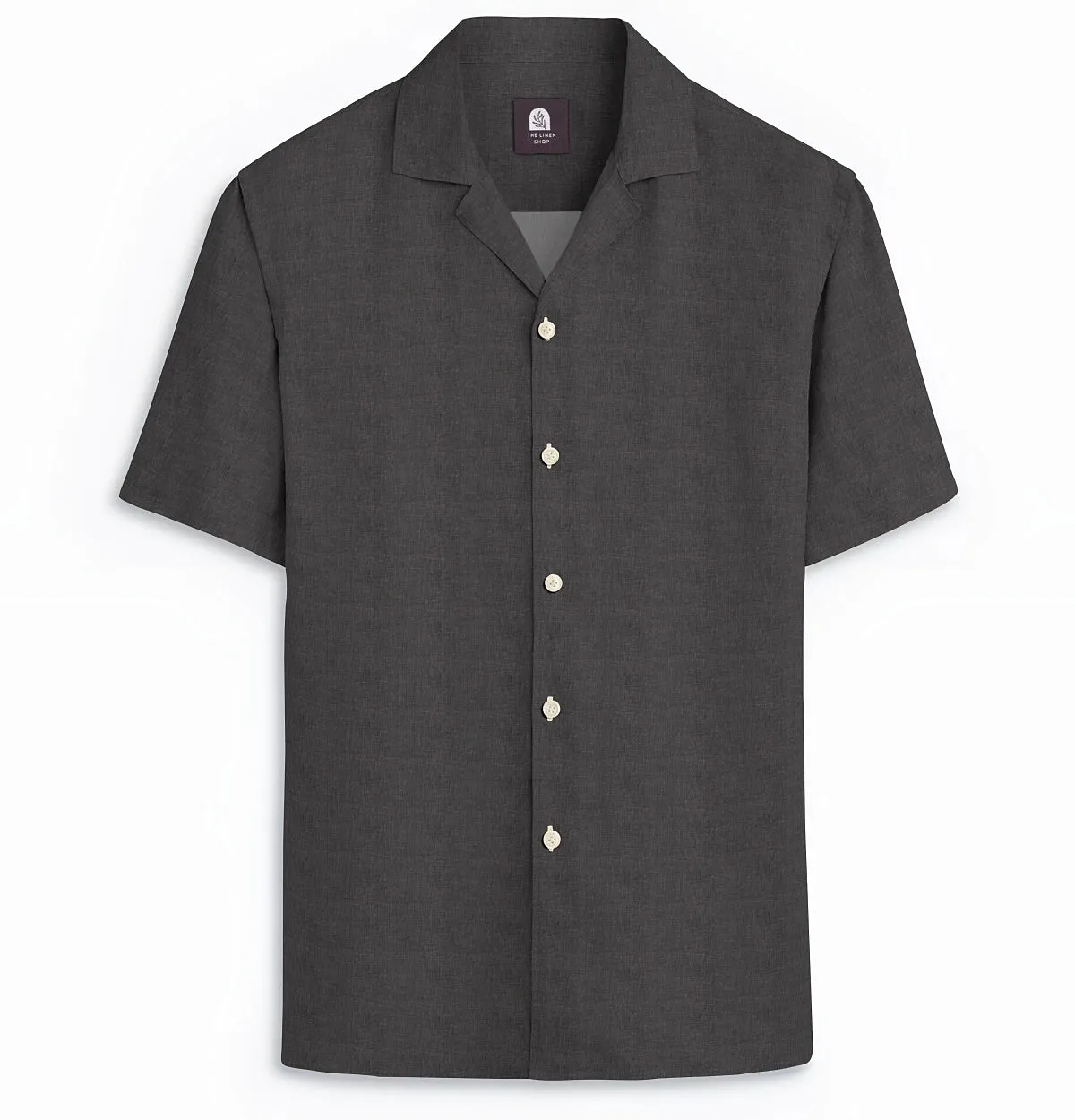 Pure Linen - Camp Collar - Short Sleeve - Gray