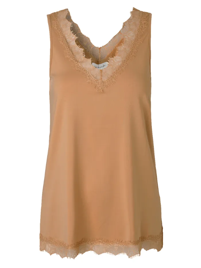 Rosemunde T Silk Lace Top Almond 4220 833