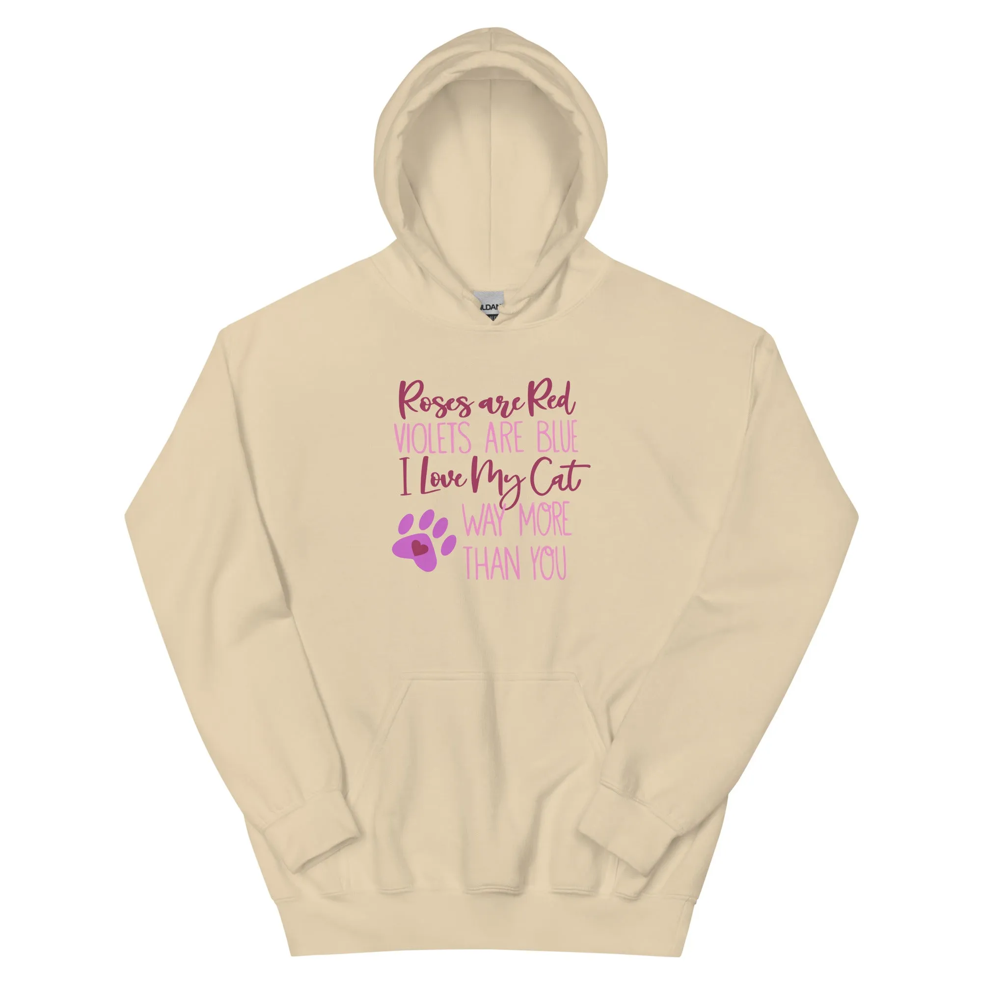 Roses Are Red Cat Hoodie