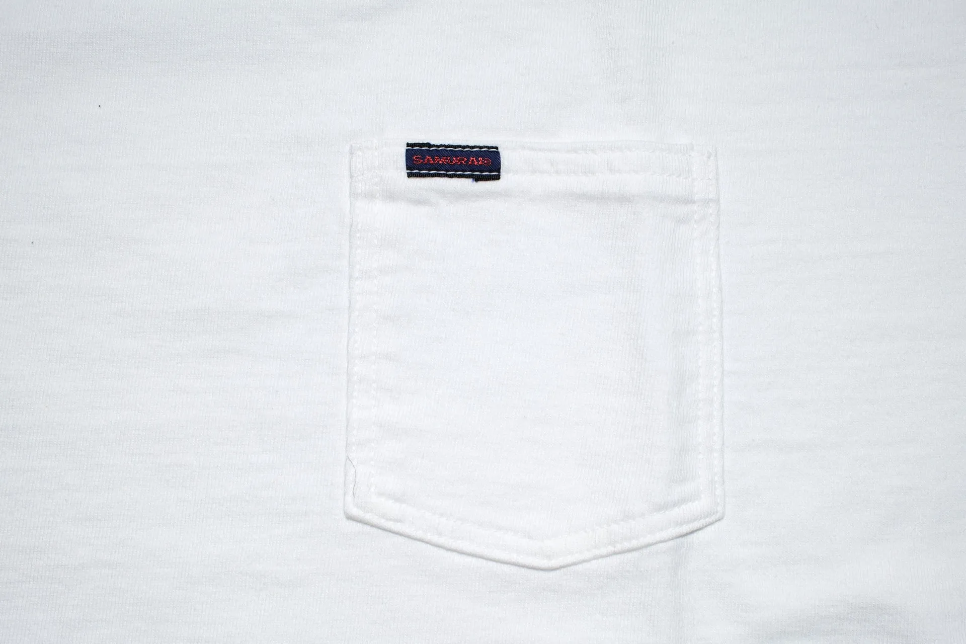 Samurai 8.5oz Loopwheeled "Overseas-Edition" Pocket Tee (White)