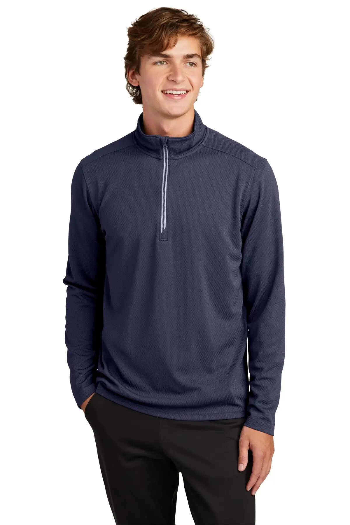 San Mar Texture 1/4 Zip Pullover  Moisture-Wicking & Versatile Layering