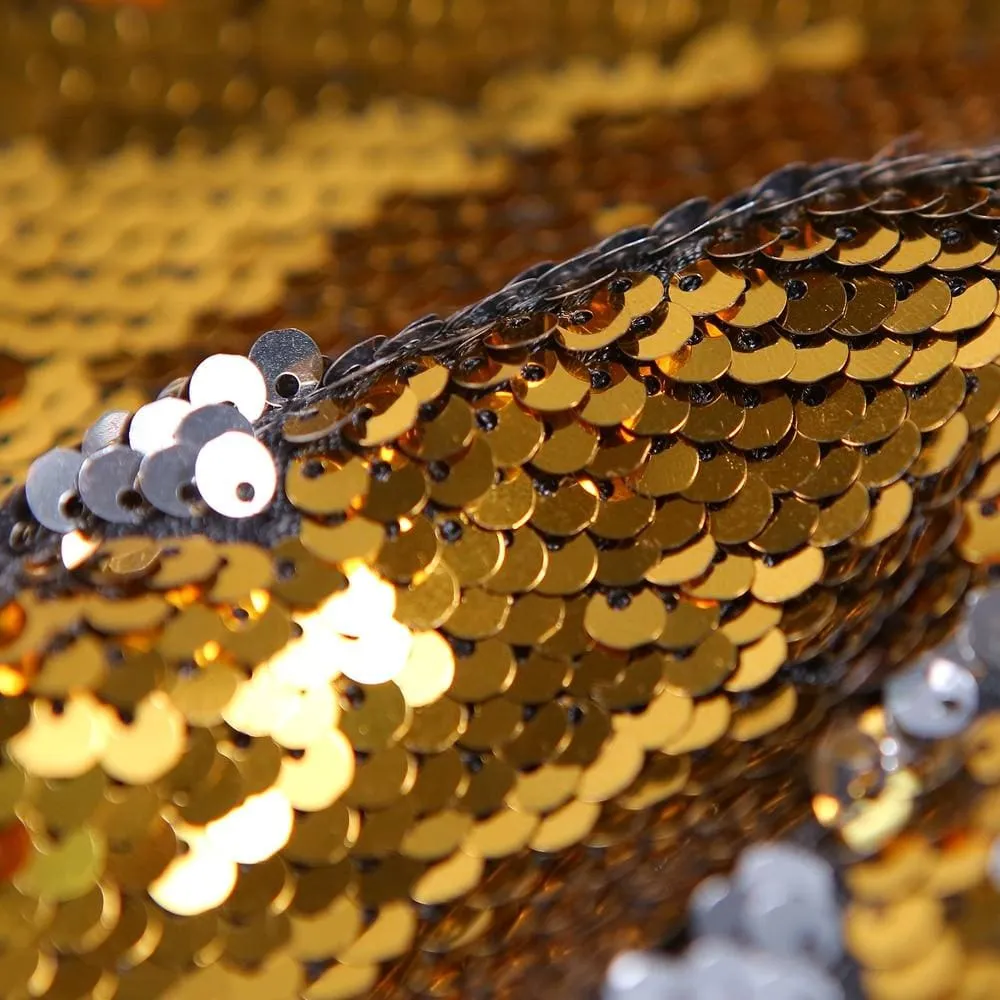 Shiny yellow Flipping Sequin Bazer