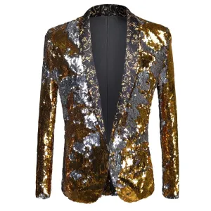 Shiny yellow Flipping Sequin Bazer