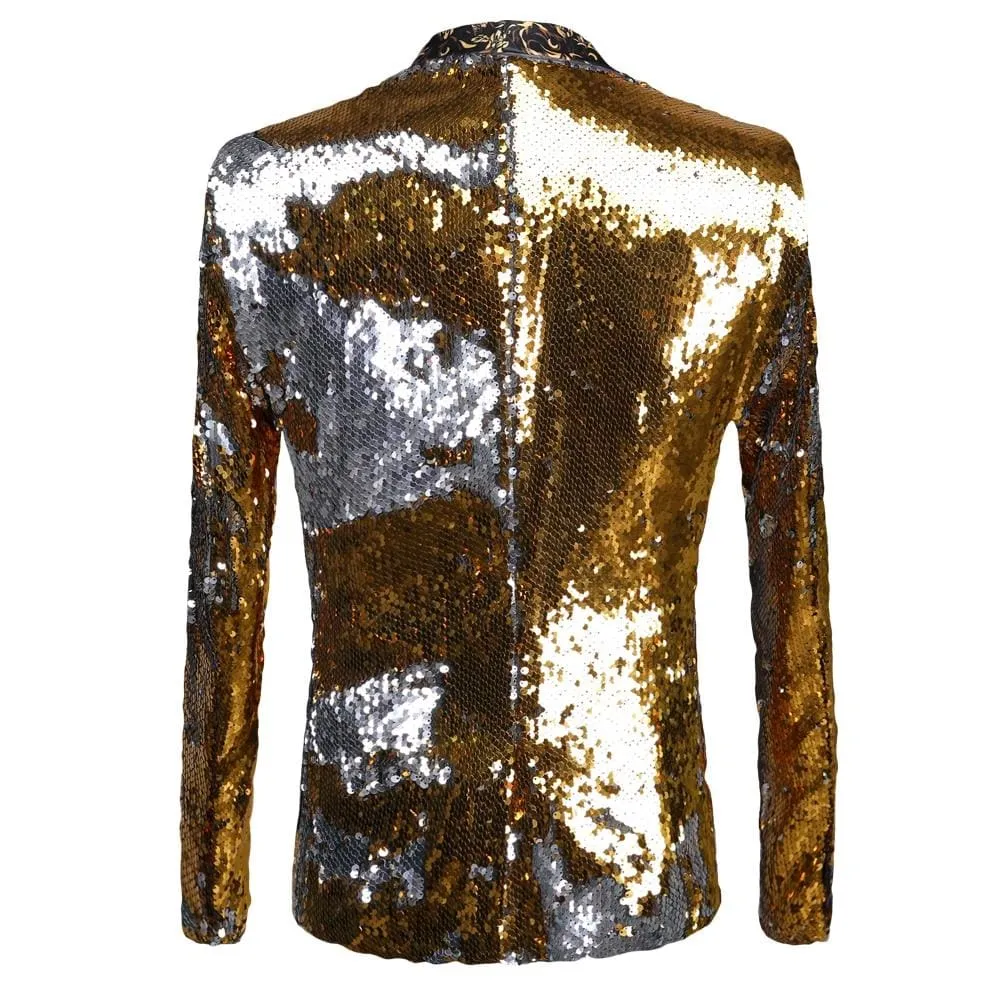 Shiny yellow Flipping Sequin Bazer