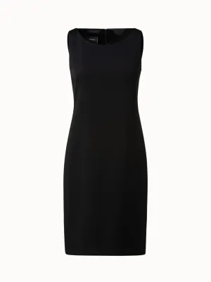 Silk Crpe Stretch Sheath Dress
