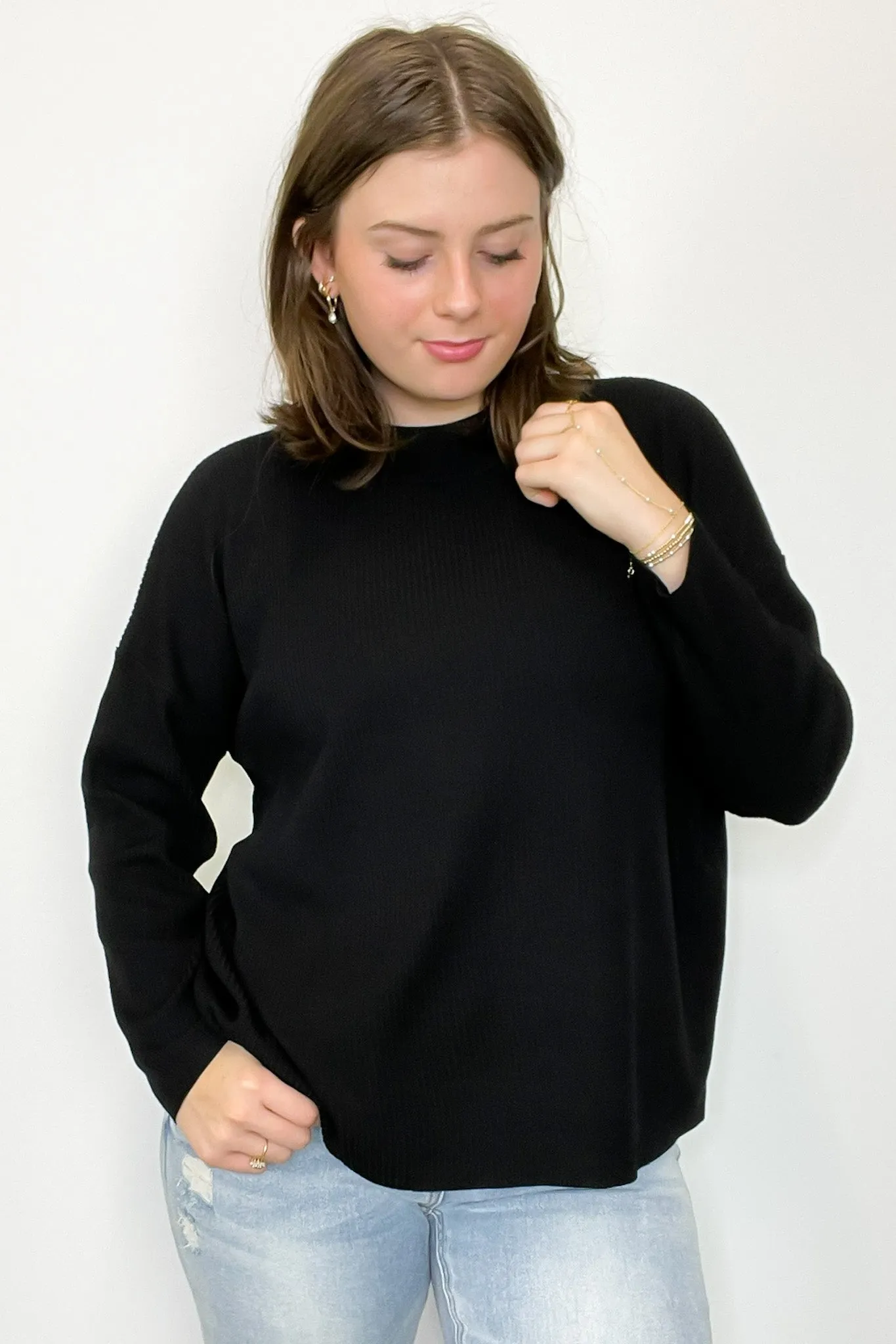 Soft Focus Mock Neck Sweater - FINAL SALE