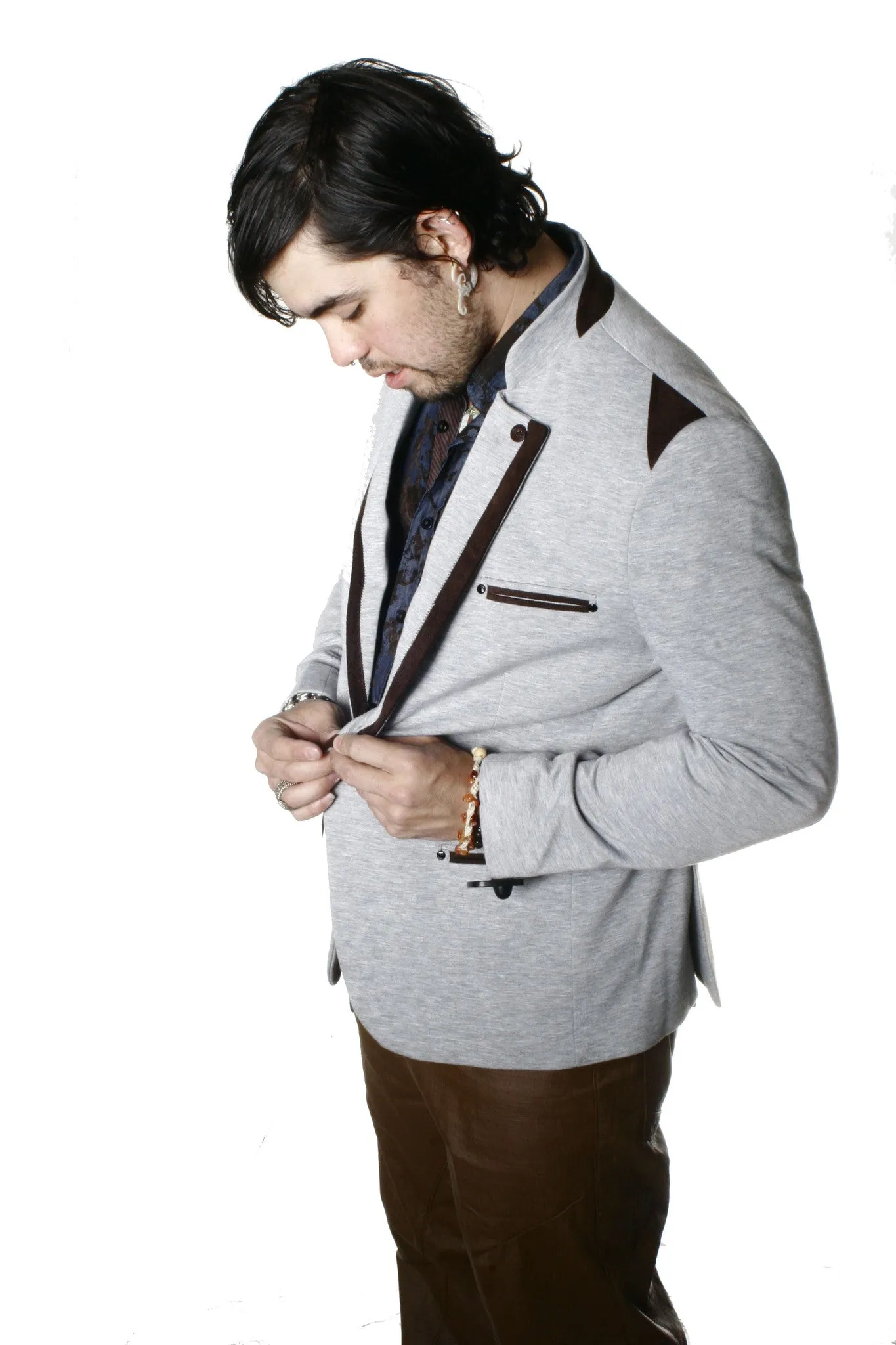 Two Tone Cardigan Blazer