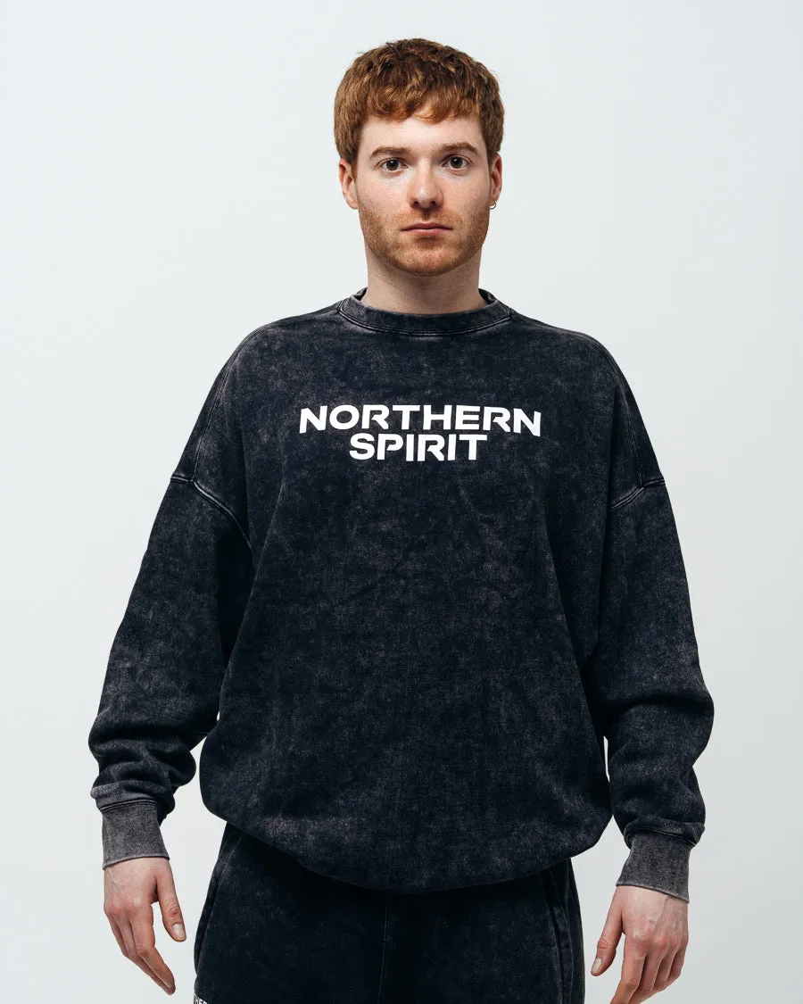 Unisex Cozy Oversized Sweatshirt - Washed Black