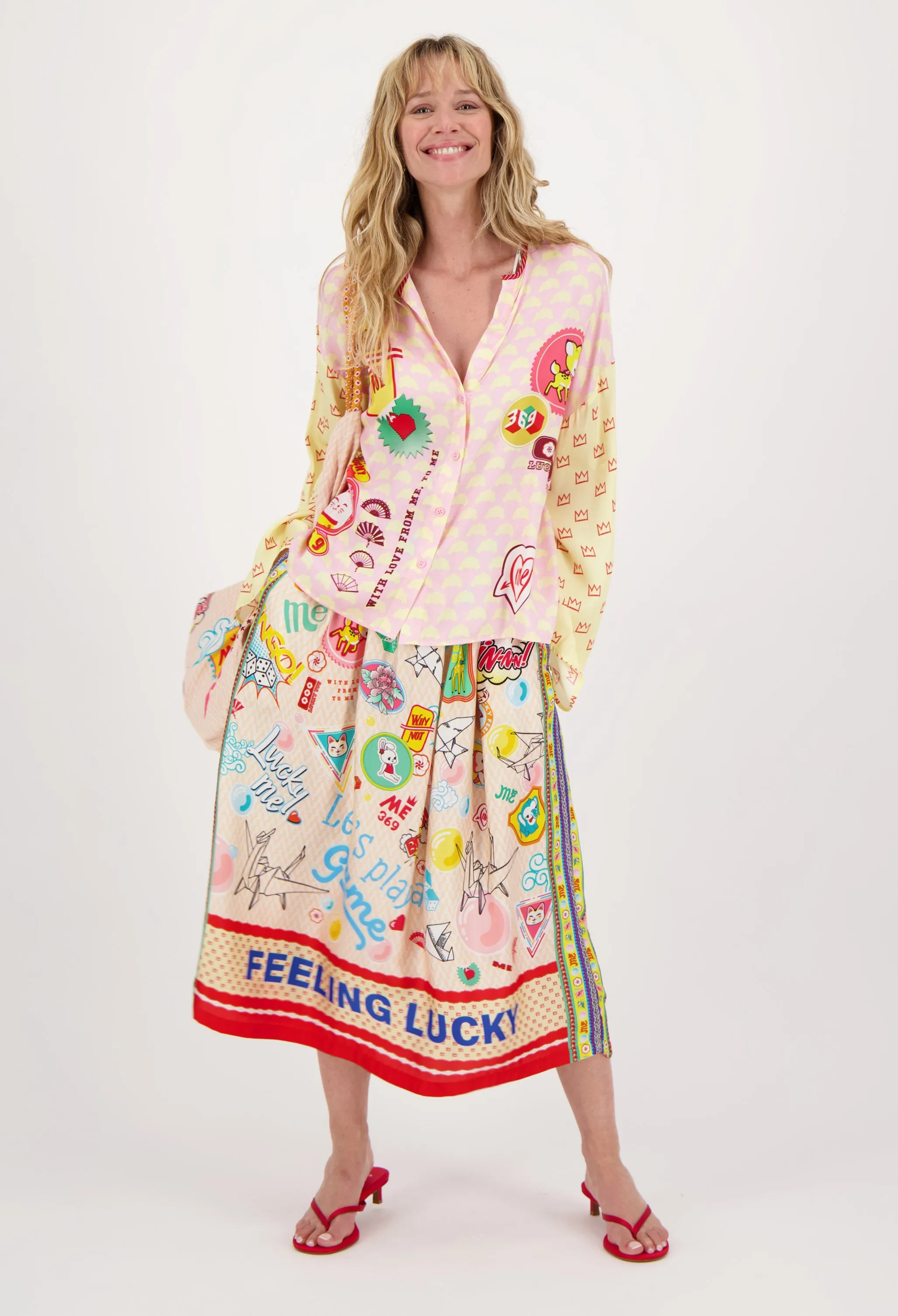 VANESSA MIDI SKIRT IN LUCKY ME