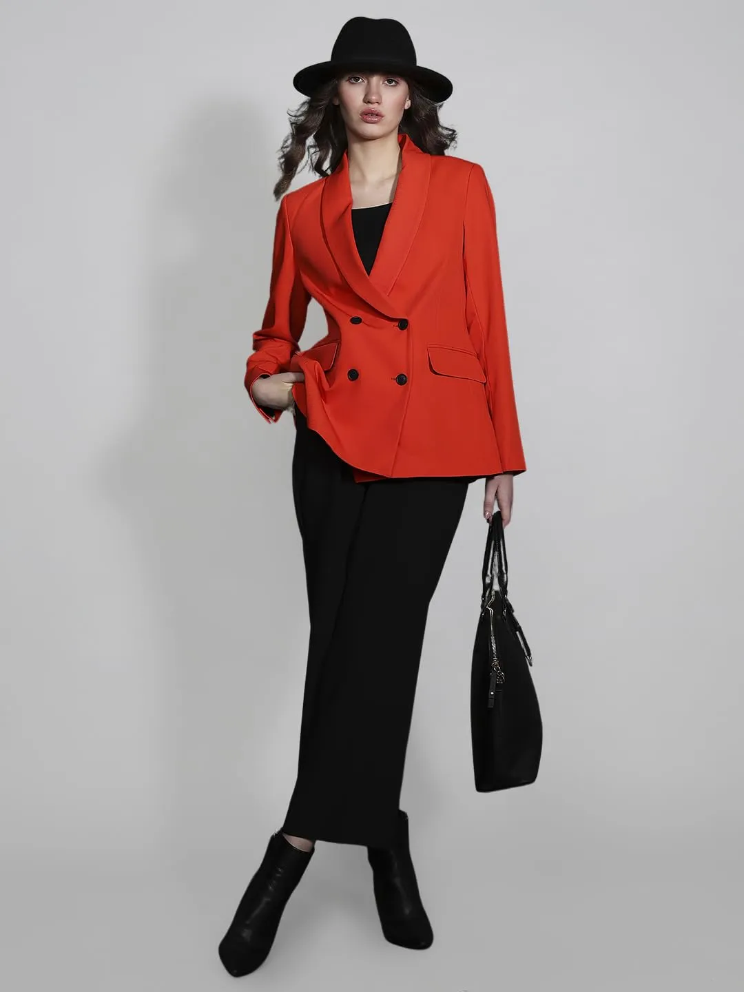 VERO MODA Women's Regular Blazer (10306955-Red Alert_Red