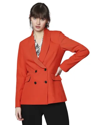 VERO MODA Women's Regular Blazer (10306955-Red Alert_Red