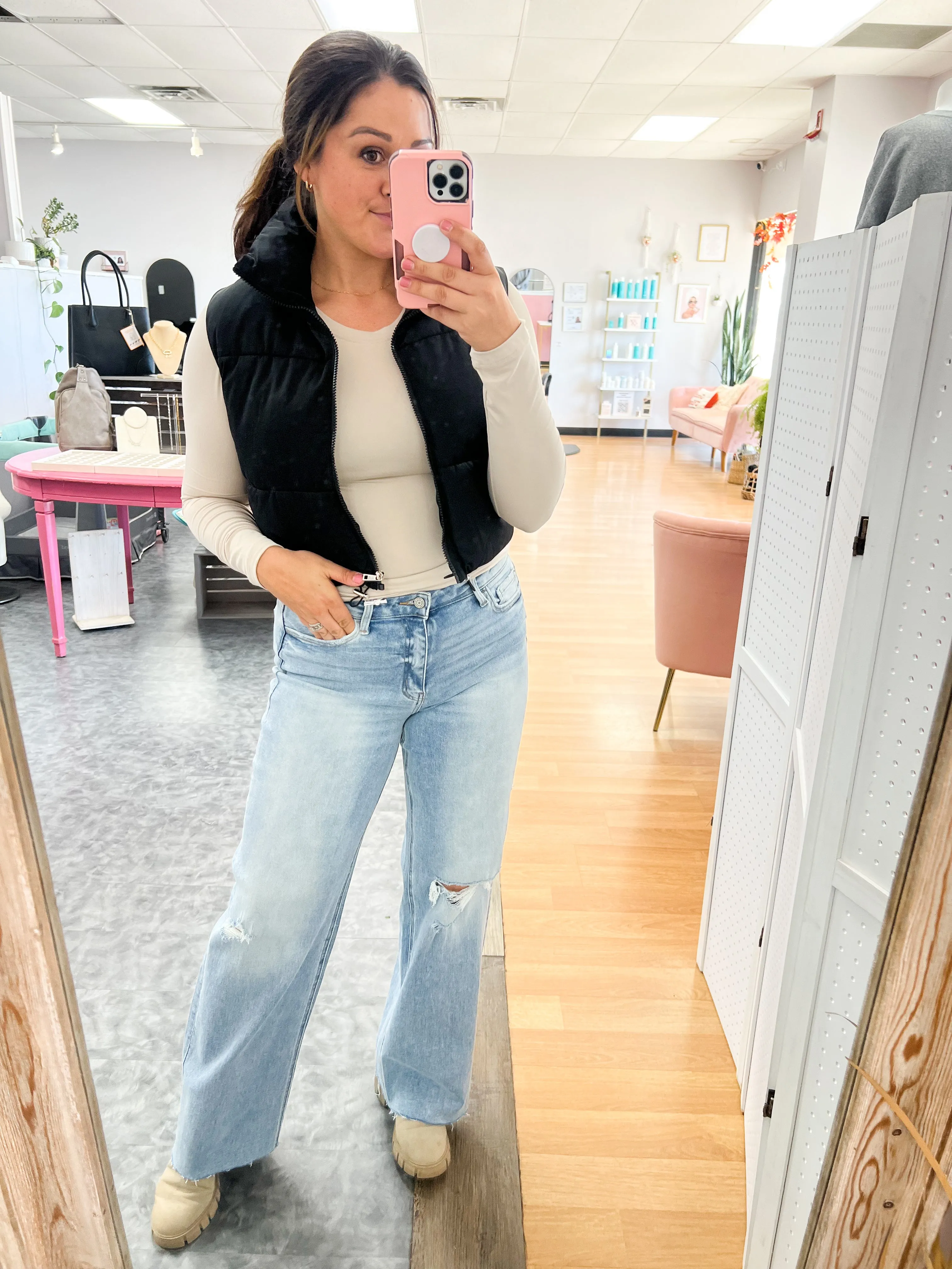 VERVET by Flying Monkey High Rise Wide Leg Jeans